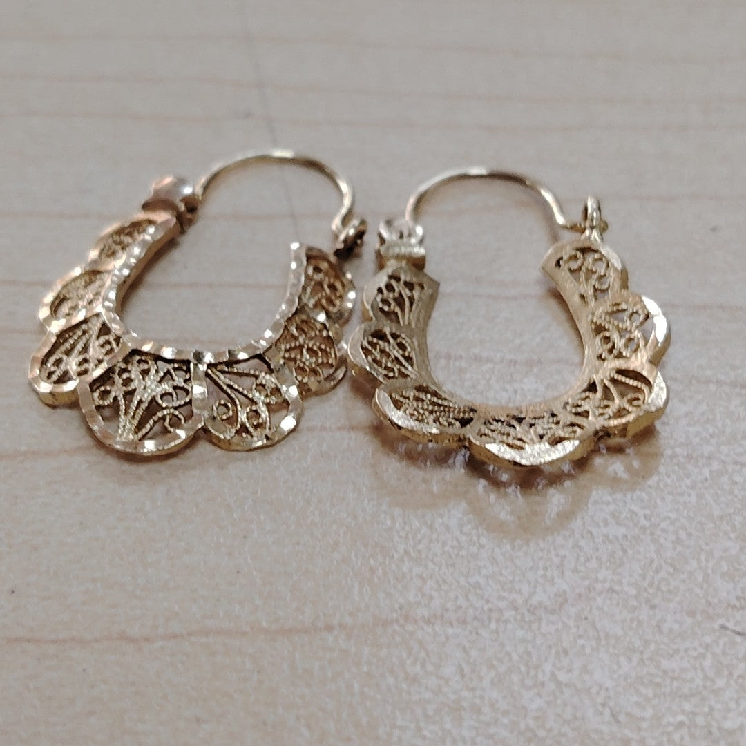 ARRACADAS PAR ORO 10 K 3 GRMS (SEMINUEVO)