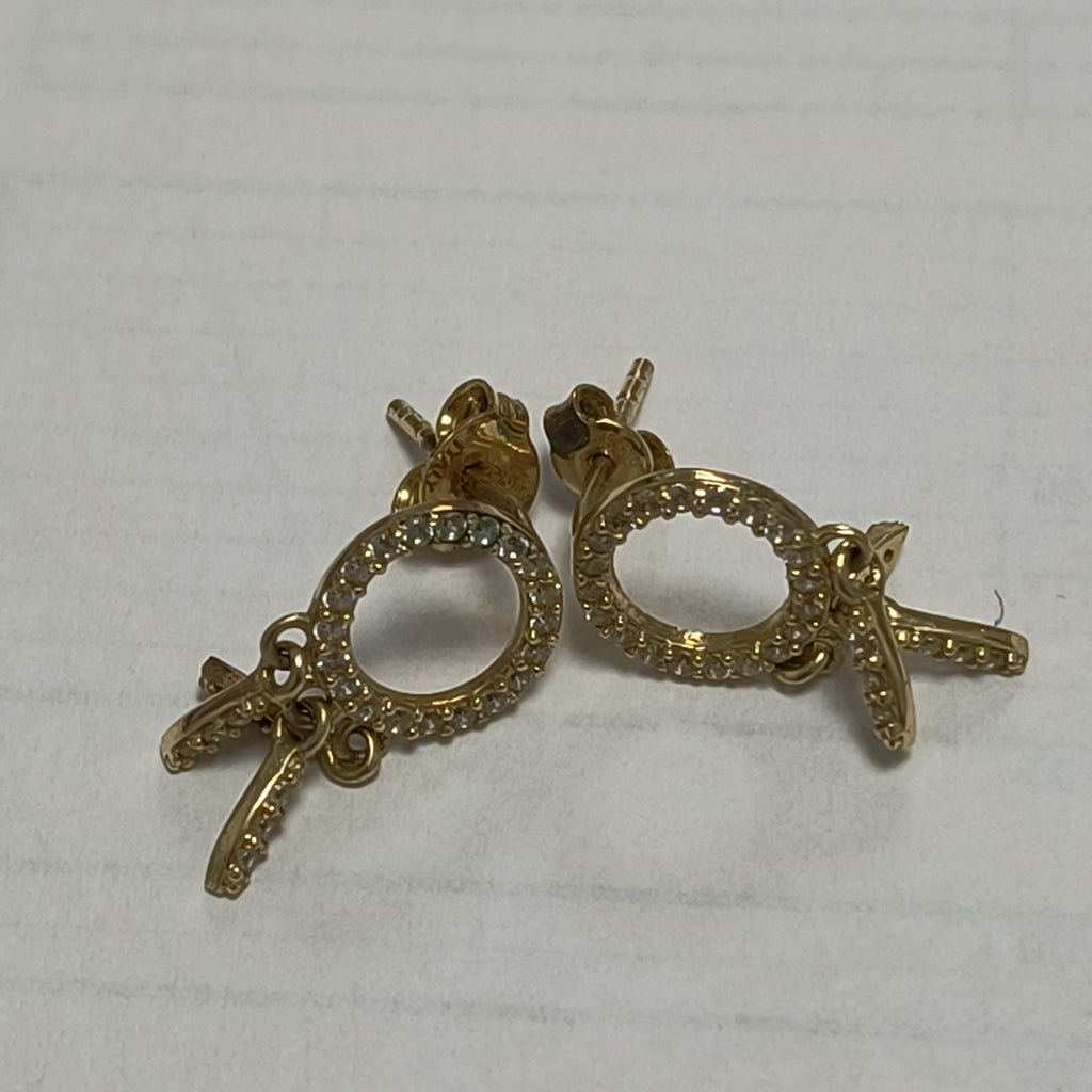 BROQUELES PAR ORO 14 K 2 GRMS (SEMINUEVO)