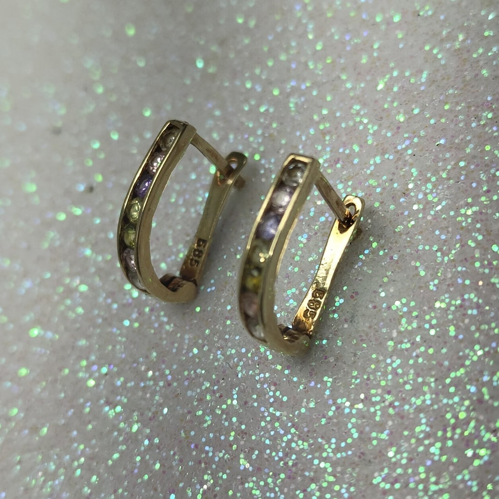 ARRACADAS PAR ORO 14 K 1.1 GRMS (SEMINUEVO)