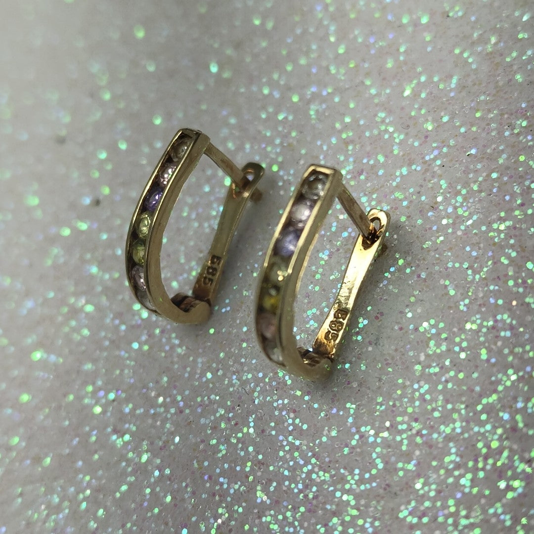 ARRACADAS PAR ORO 14 K 1.1 GRMS (SEMINUEVO)