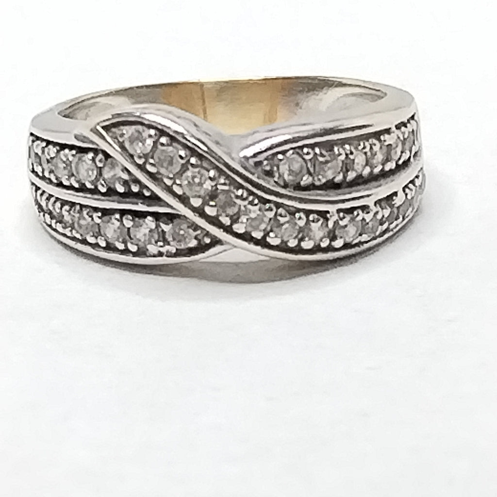 ANILLO ORO BLANCO 14 K 4.6 GRMS (SEMINUEVO)