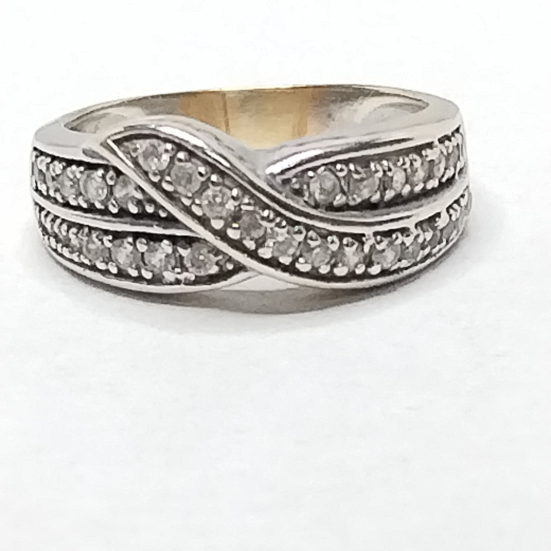 ANILLO ORO BLANCO 14 K 4.6 GRMS (SEMINUEVO)