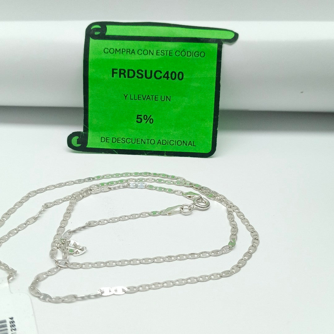 CADENA TEJIDO ESPEJO PLATA .925 60 CM 4.2 GR (NUEVO)