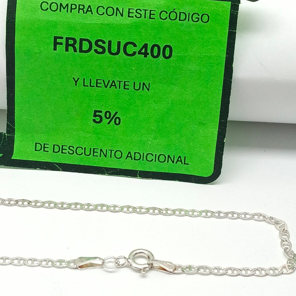CADENA TEJIDO GUCHI PLATA .925 55 CM 3.7 GR (NUEVO)