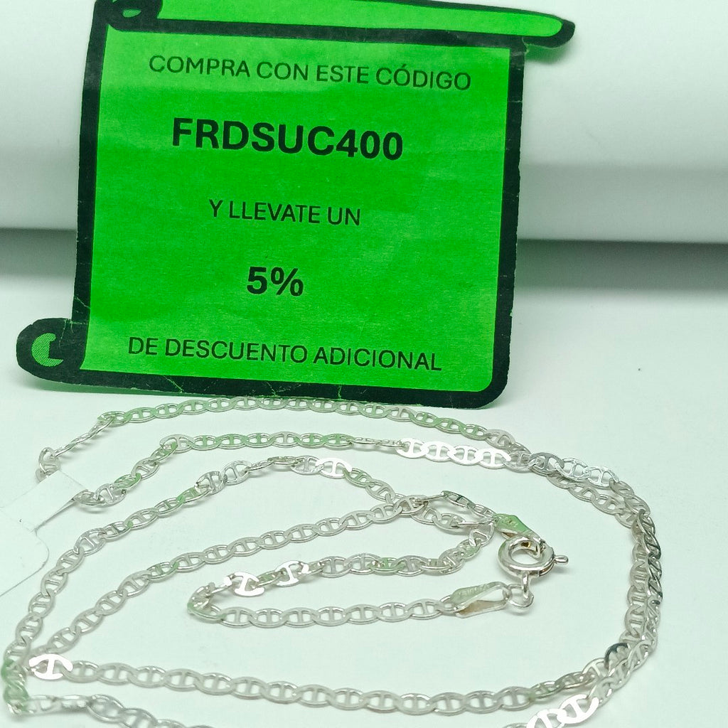 CADENA TEJIDO GUCHI PLATA .925 55 CM 3.3 GR (NUEVO)