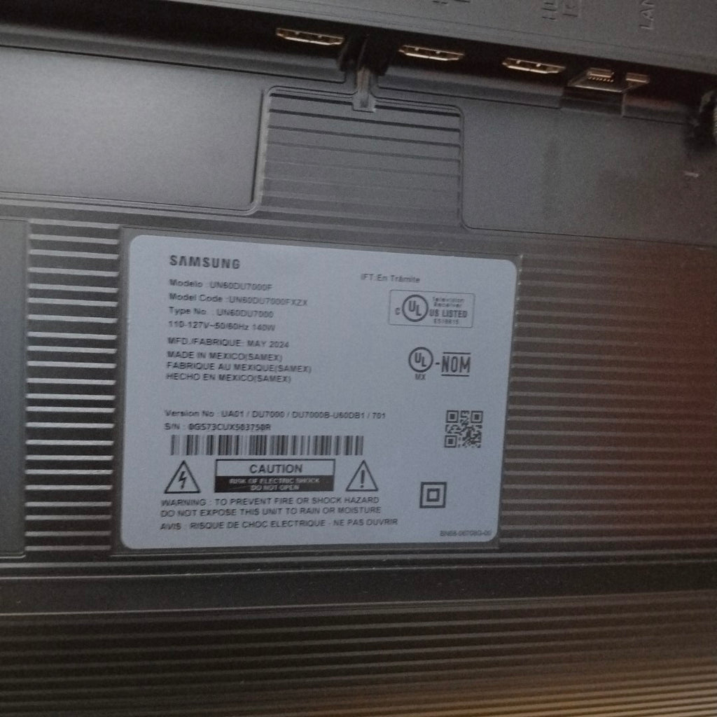 PANTALLA SAMSUNG UN60DU7000F (2024) 60" LED 4K (SEMINUEVO)