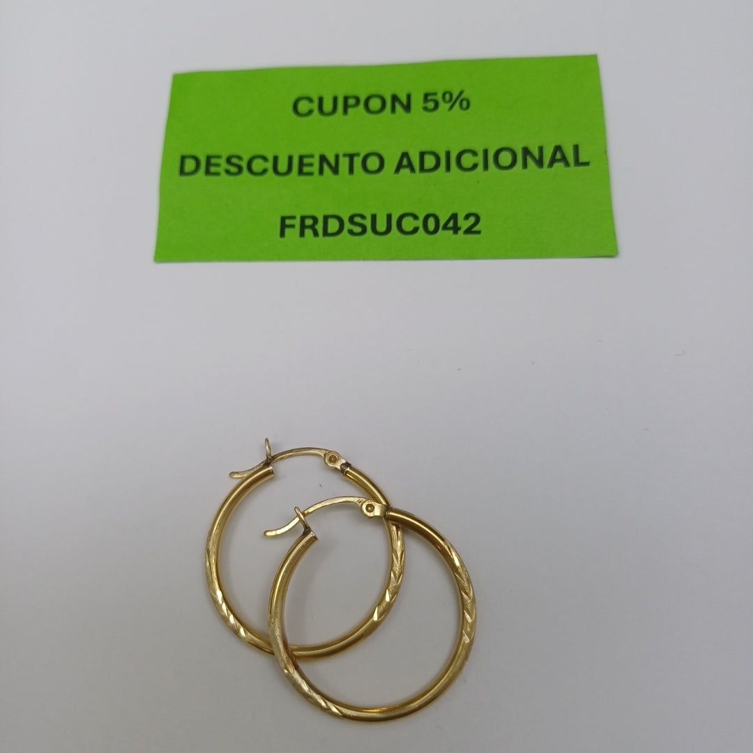 ARRACADAS PAR ORO 14 K 1.6 GRMS (SEMINUEVO)