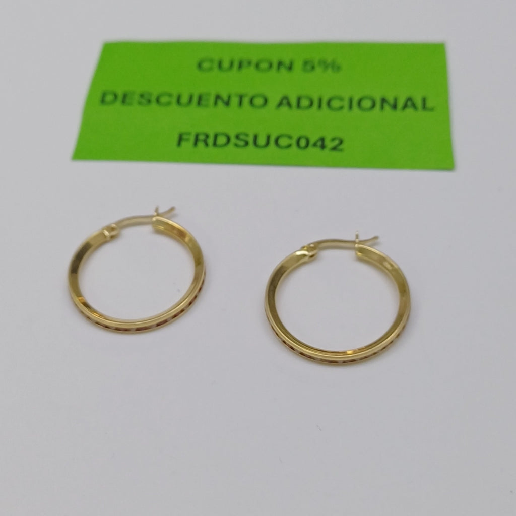 ARRACADAS PAR ORO 14 K 1.7 GRMS (SEMINUEVO)