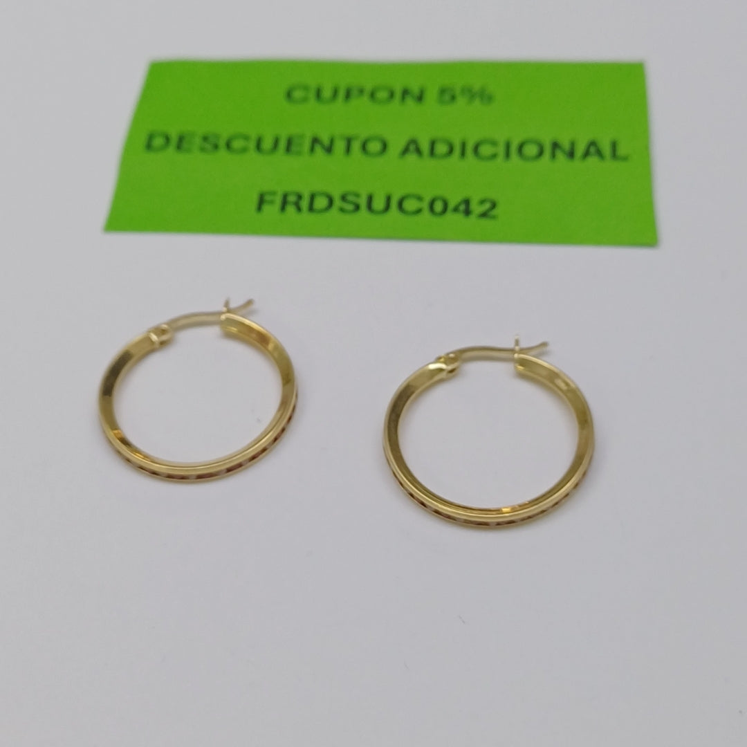 ARRACADAS PAR ORO 14 K 1.7 GRMS (SEMINUEVO)