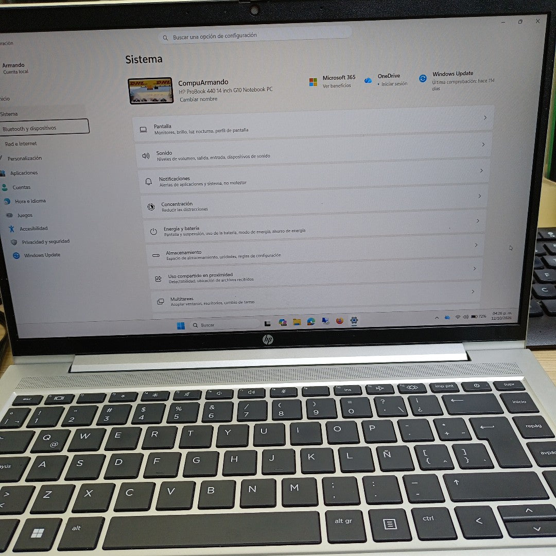 LAPTOP HP PROBOOK 440 G10 (2024) 512 GB SSD 16 GB RAM (SEMINUEVO)