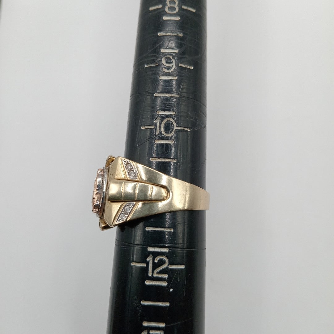 ANILLO ORO,ORO COMBINADO 10 K 9,80 GRMS (SEMINUEVO)