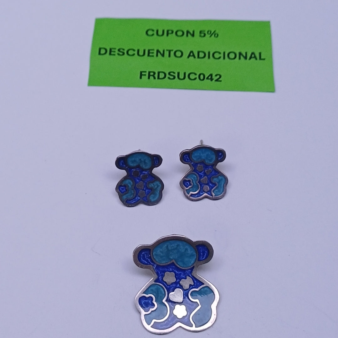 ARETES PAR, DIJE PLATA 6.8 GRMS (SEMINUEVO)