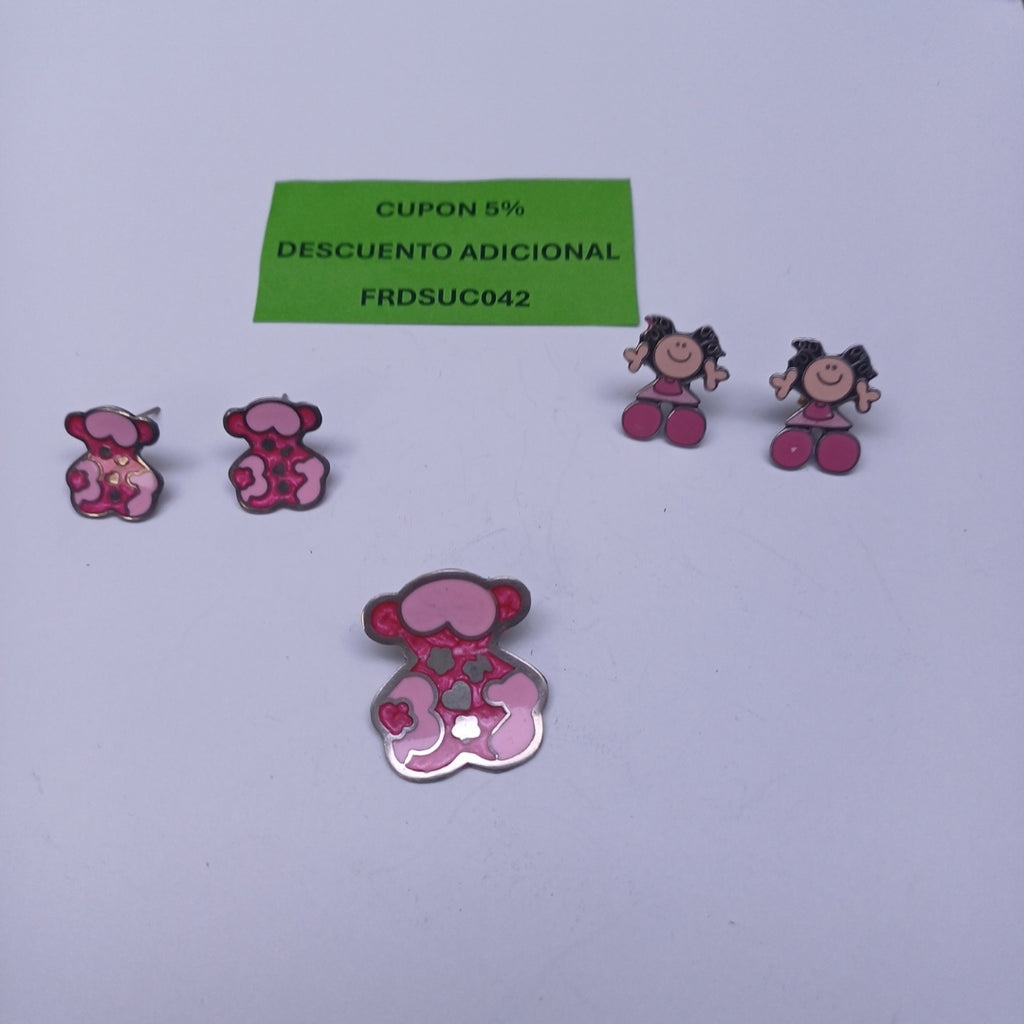 ARETES PAR, DIJE PLATA 10.9 GRMS (SEMINUEVO)