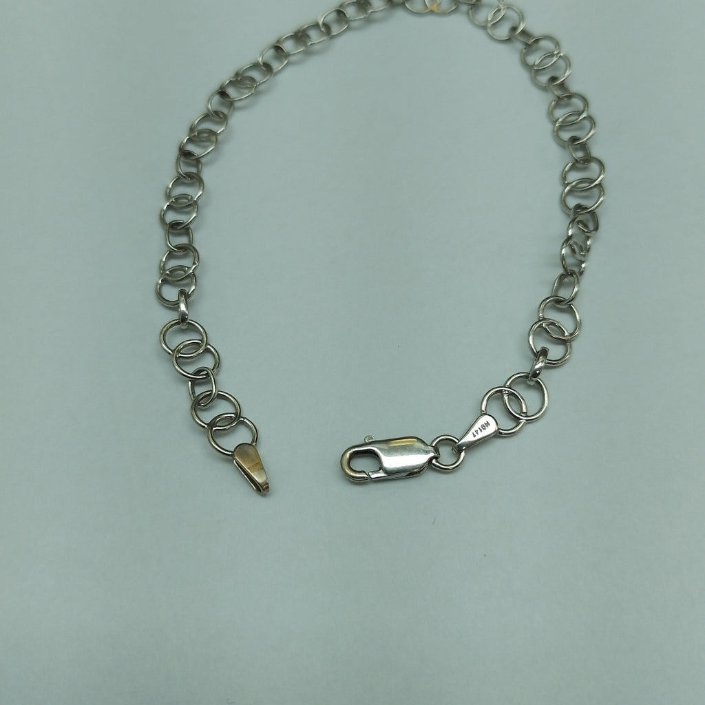 PULSERA ORO, ORO BLANCO 10 K 3.5 GRMS (SEMINUEVO)