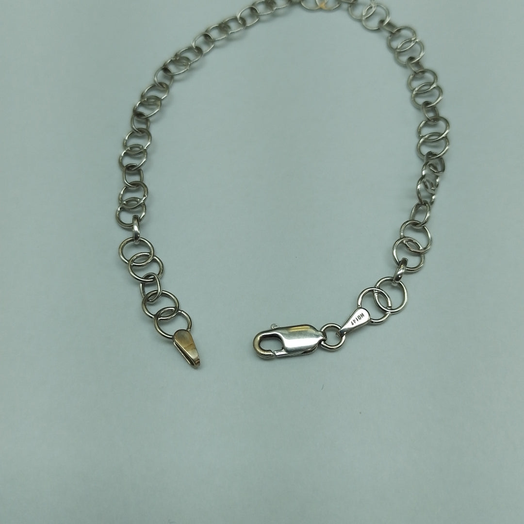 PULSERA ORO, ORO BLANCO 10 K 3.5 GRMS (SEMINUEVO)