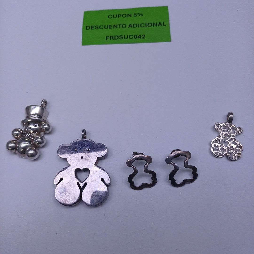 ARETES PAR, DIJE PLATA 26.2 GRMS (SEMINUEVO)