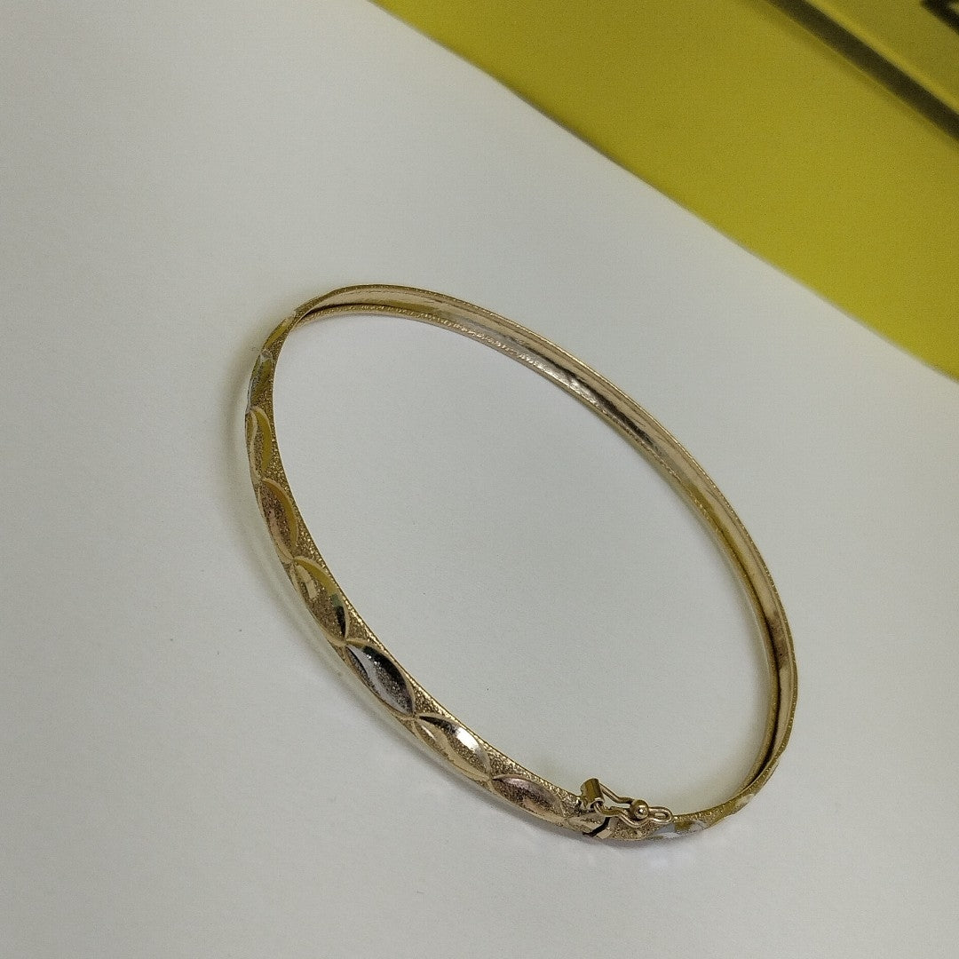 PULSERA RIGIDA ORO COMBINADO,RODIADO 14 K 4,30 GRMS (SEMINUEVO)