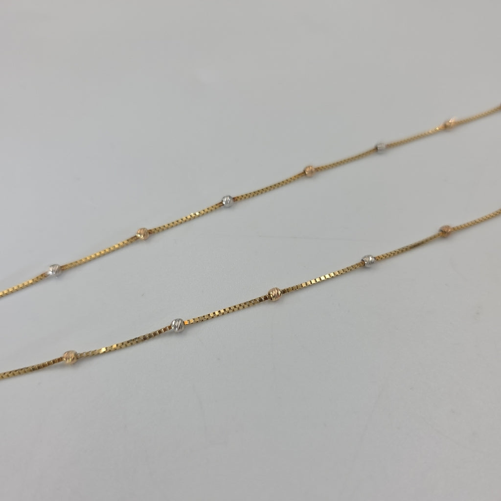 CADENA ORO, ORO COMBINADO 10 K 2.8 GRMS (SEMINUEVO)