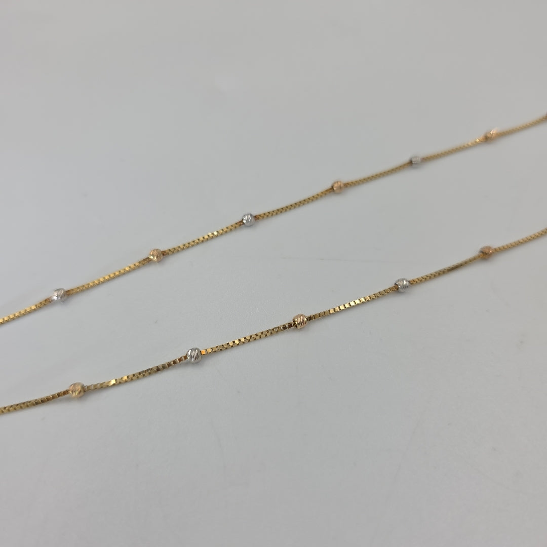 CADENA ORO, ORO COMBINADO 10 K 2.8 GRMS (SEMINUEVO)