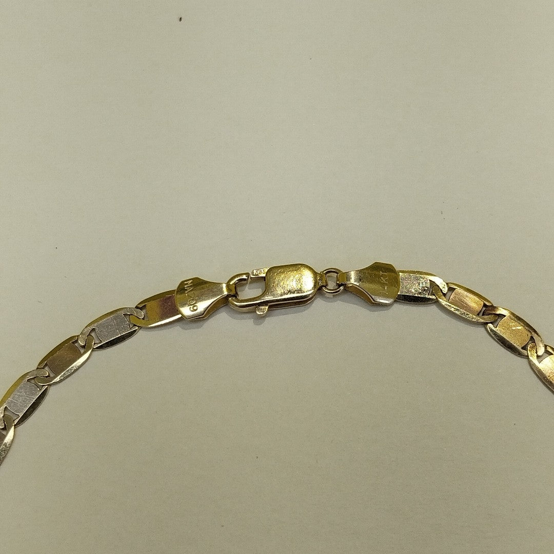 PULSERA ORO COMBINADO 14 K 4.4 GRMS (SEMINUEVO)