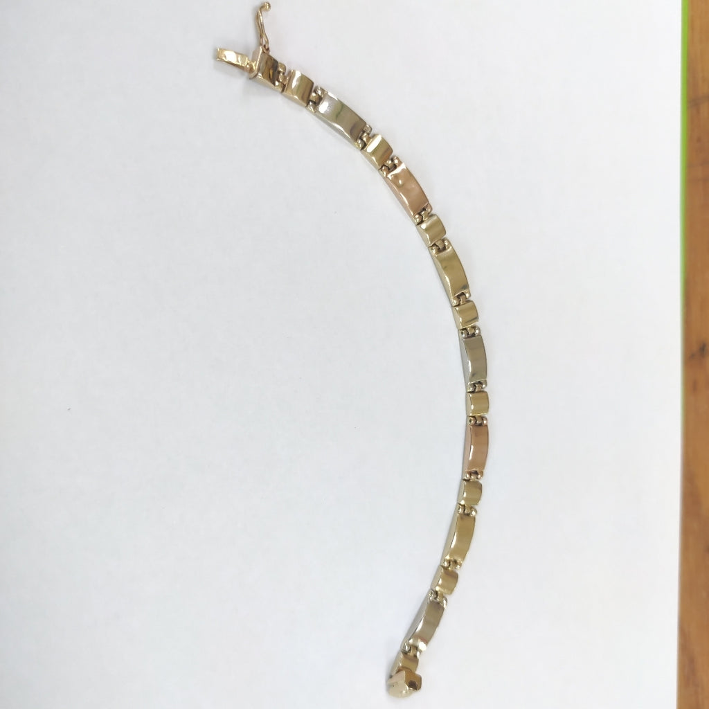 PULSERA ORO COMBINADO 14 K 8.3 GRMS (SEMINUEVO)