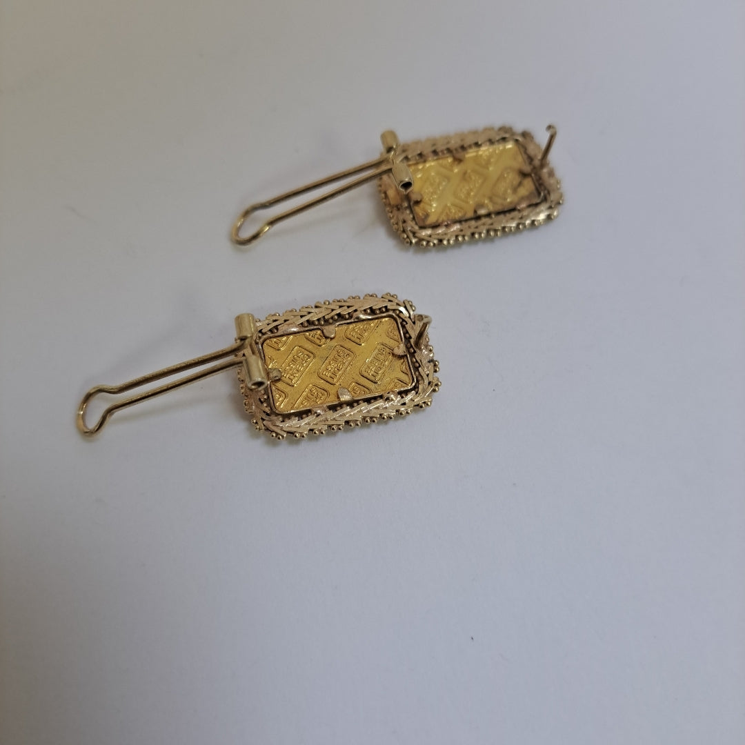 ARETES PAR ORO 14 K 7.1 GRMS (SEMINUEVO)