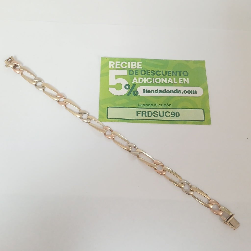 PULSERA ORO, ORO COMBINADO 14 K 8.6 GRMS (SEMINUEVO)