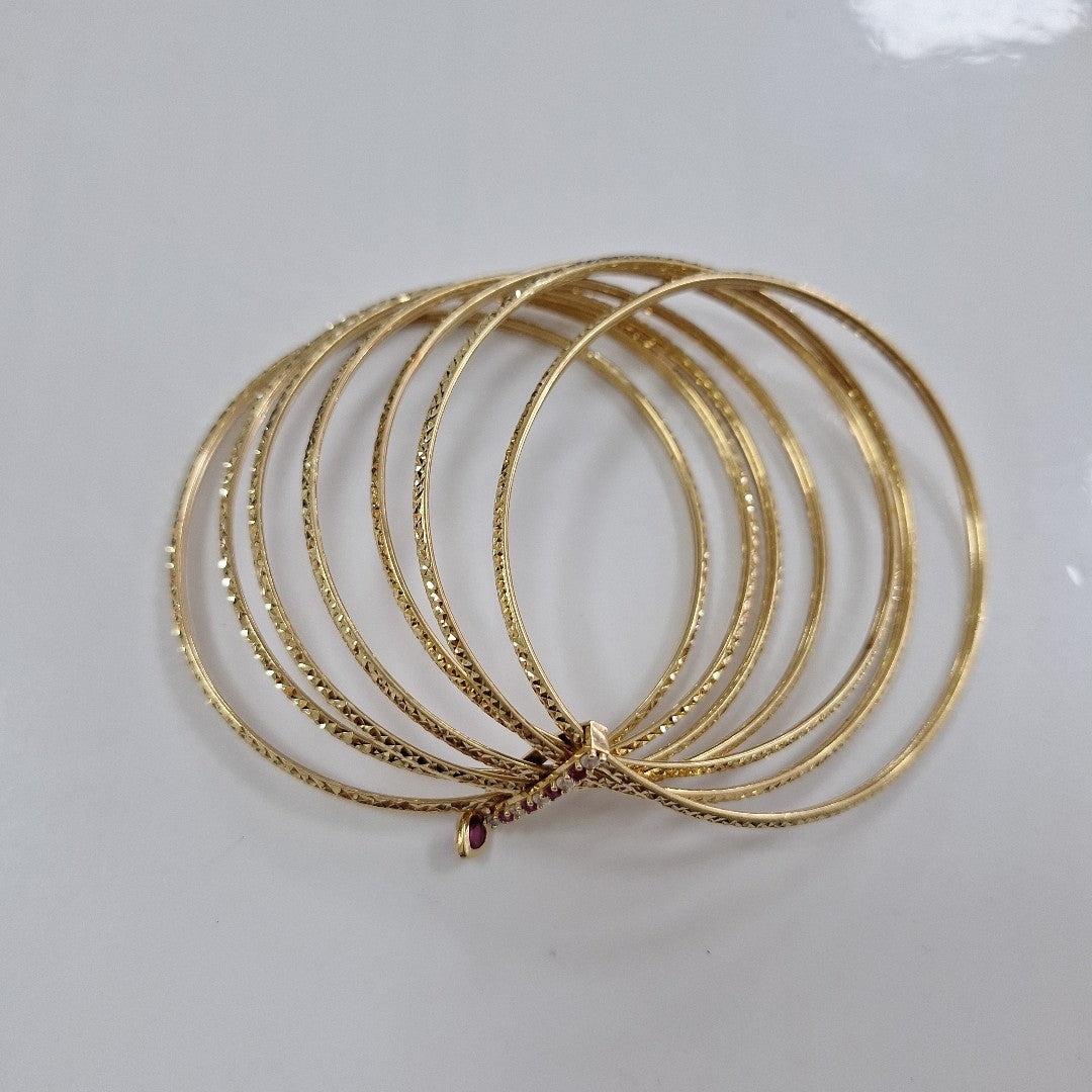 SEMANARIO DE PULSERAS ORO 14 K 26.2 GRMS (SEMINUEVO)