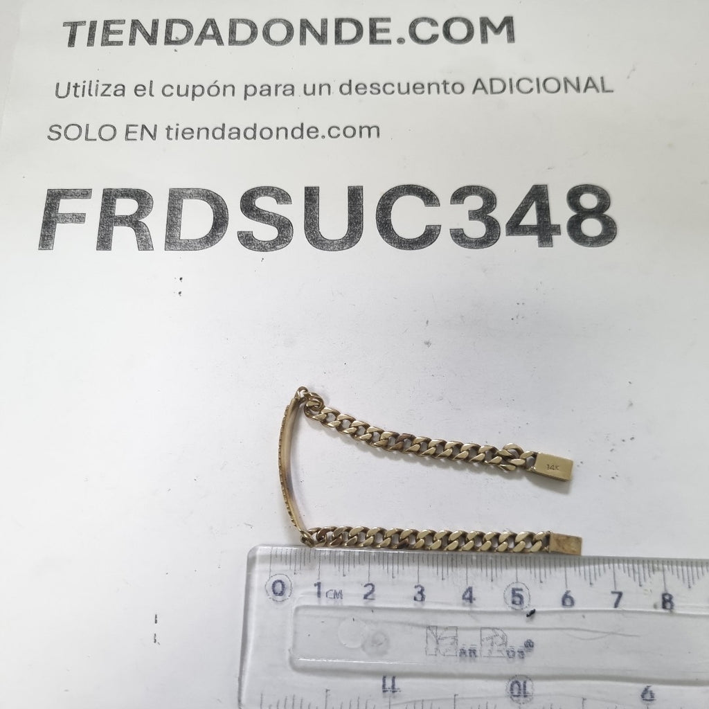ESCLAVA ORO 14 K 8.5 GRMS (SEMINUEVO)