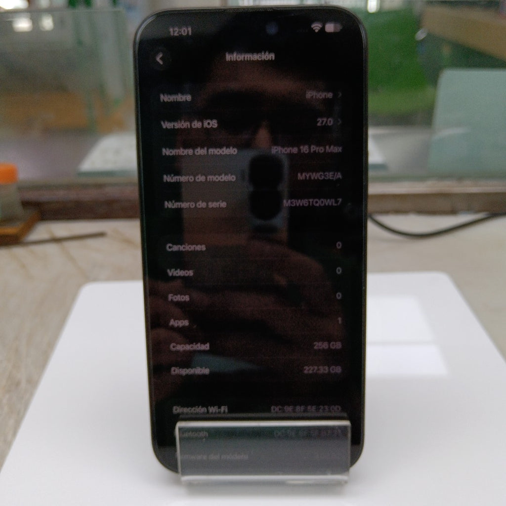 CELULAR APPLE IPHONE 16 PRO MAX A3295 (2024) 256 GB 8 GB RAM (SEMINUEVO)