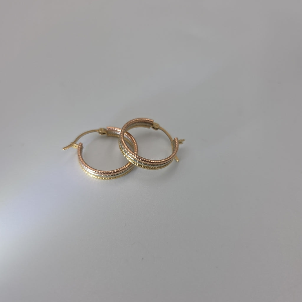 ARRACADAS PAR ORO COMBINADO 10 K 2,50 GRMS (SEMINUEVO)