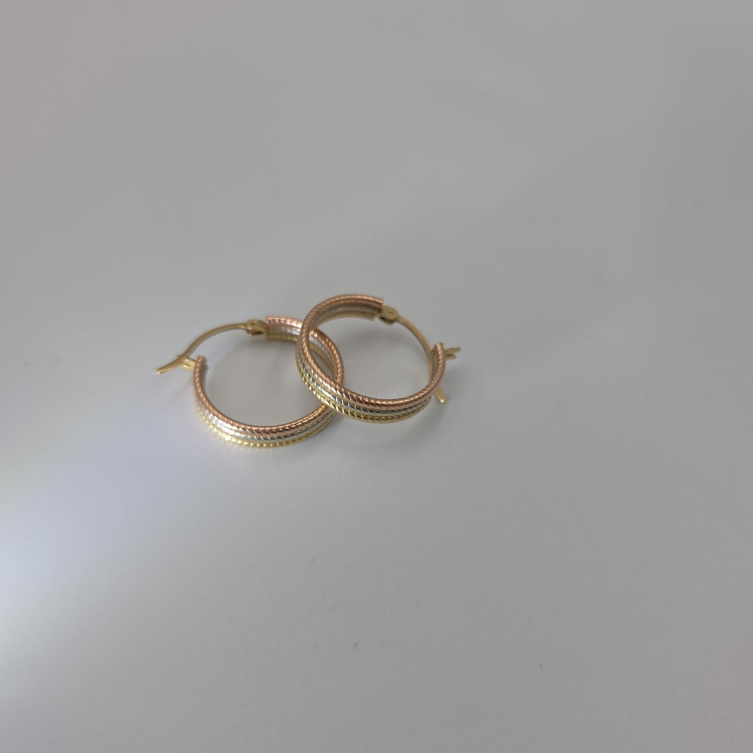 ARRACADAS PAR ORO COMBINADO 10 K 2,50 GRMS (SEMINUEVO)