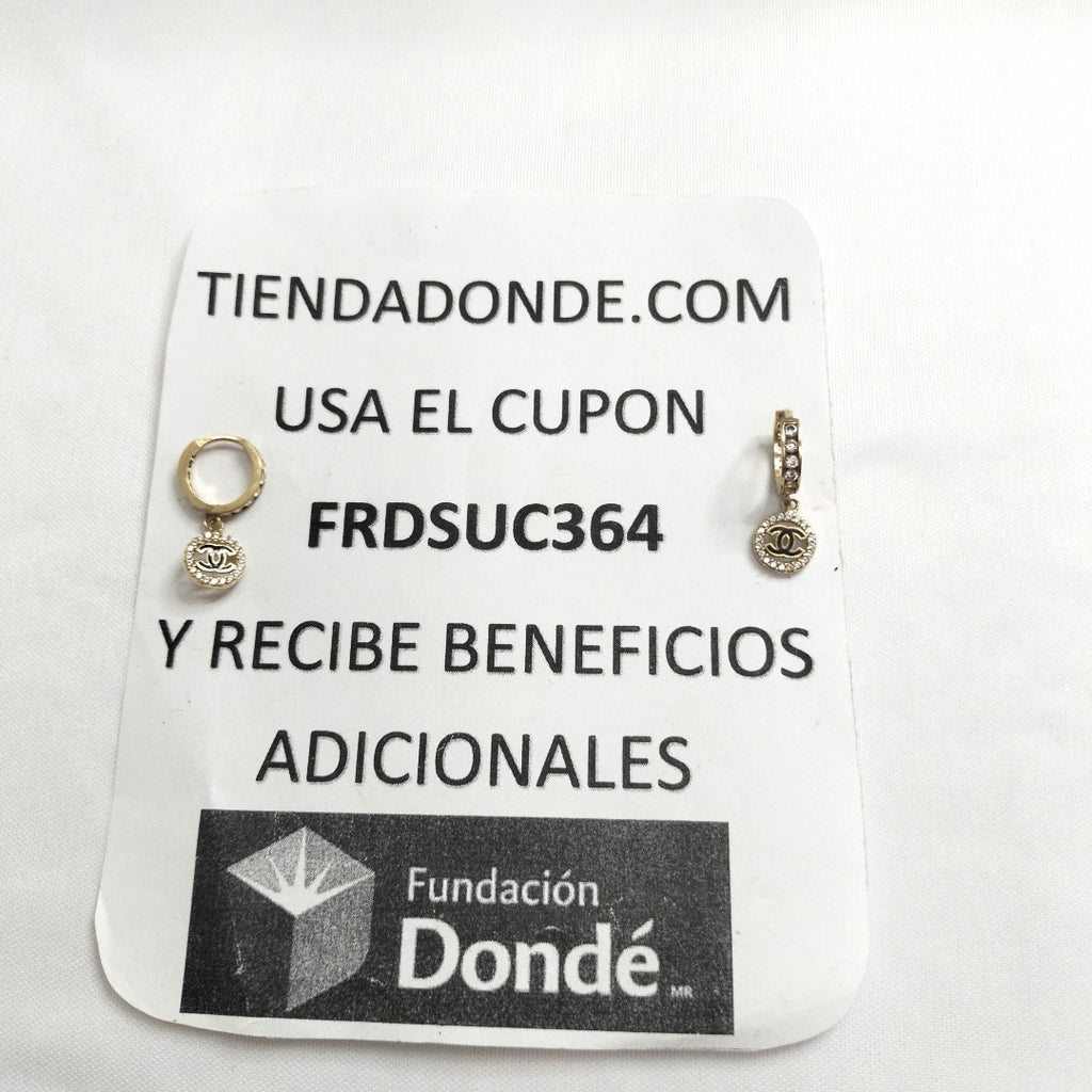 ARRACADAS PAR ORO 14 K 3.4 GRMS (SEMINUEVO)