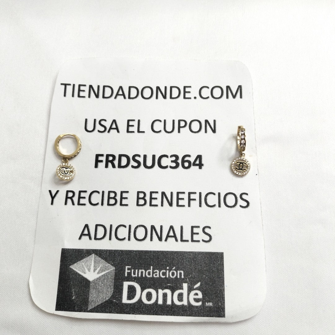 ARRACADAS PAR ORO 14 K 3.4 GRMS (SEMINUEVO)