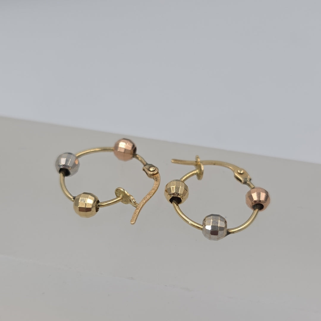 ARRACADAS PAR ORO 14 K 1.5 GRMS (SEMINUEVO)
