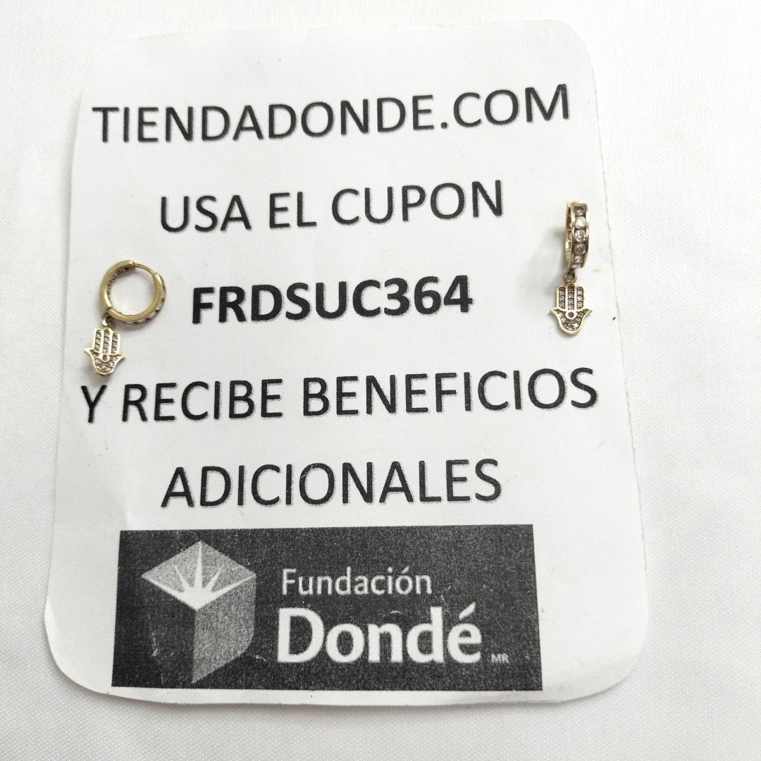 ARRACADAS PAR ORO 14 K 2.8 GRMS (SEMINUEVO)