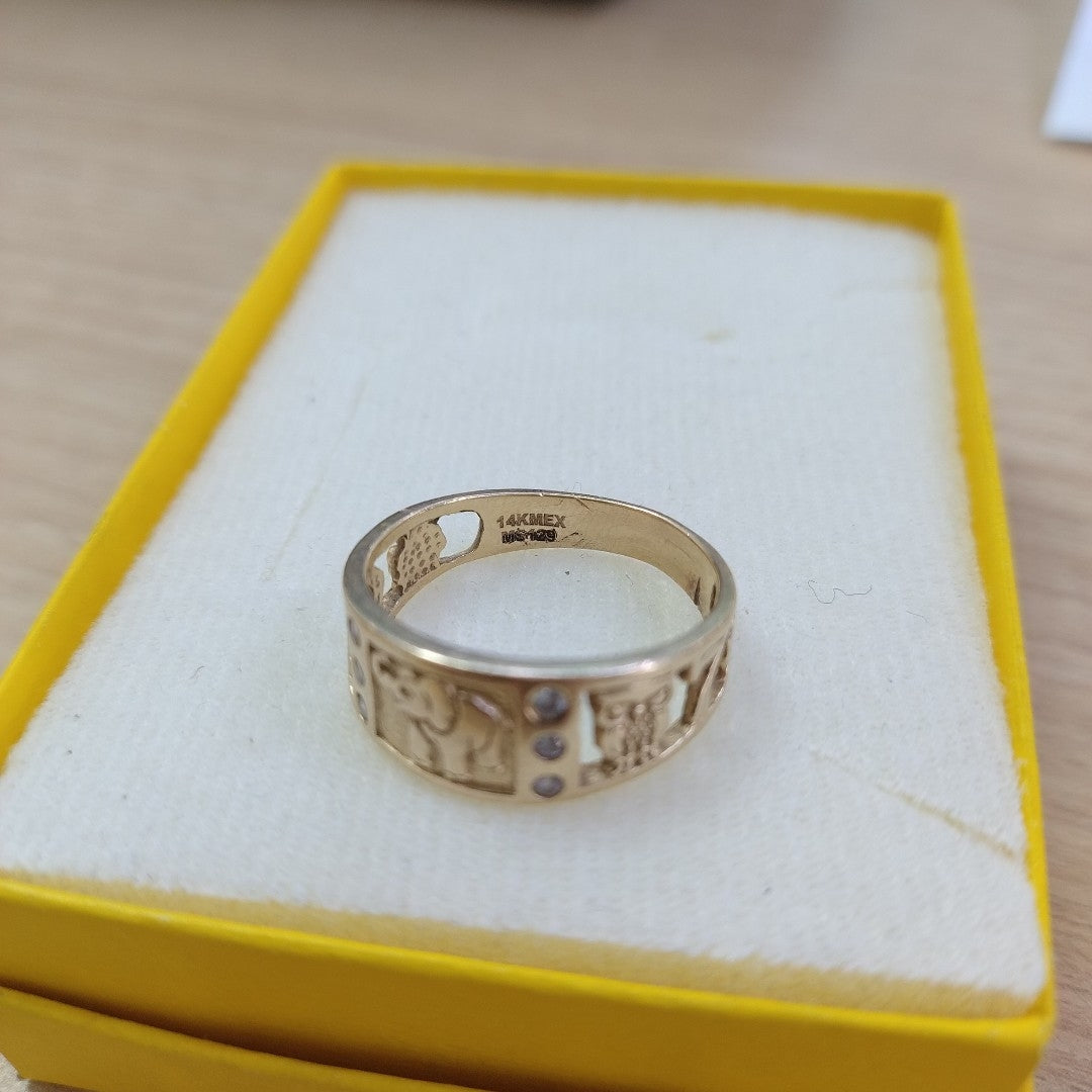 ARGOLLA DE LA SUERTE ORO 14 K 4.8 GRMS (SEMINUEVO)