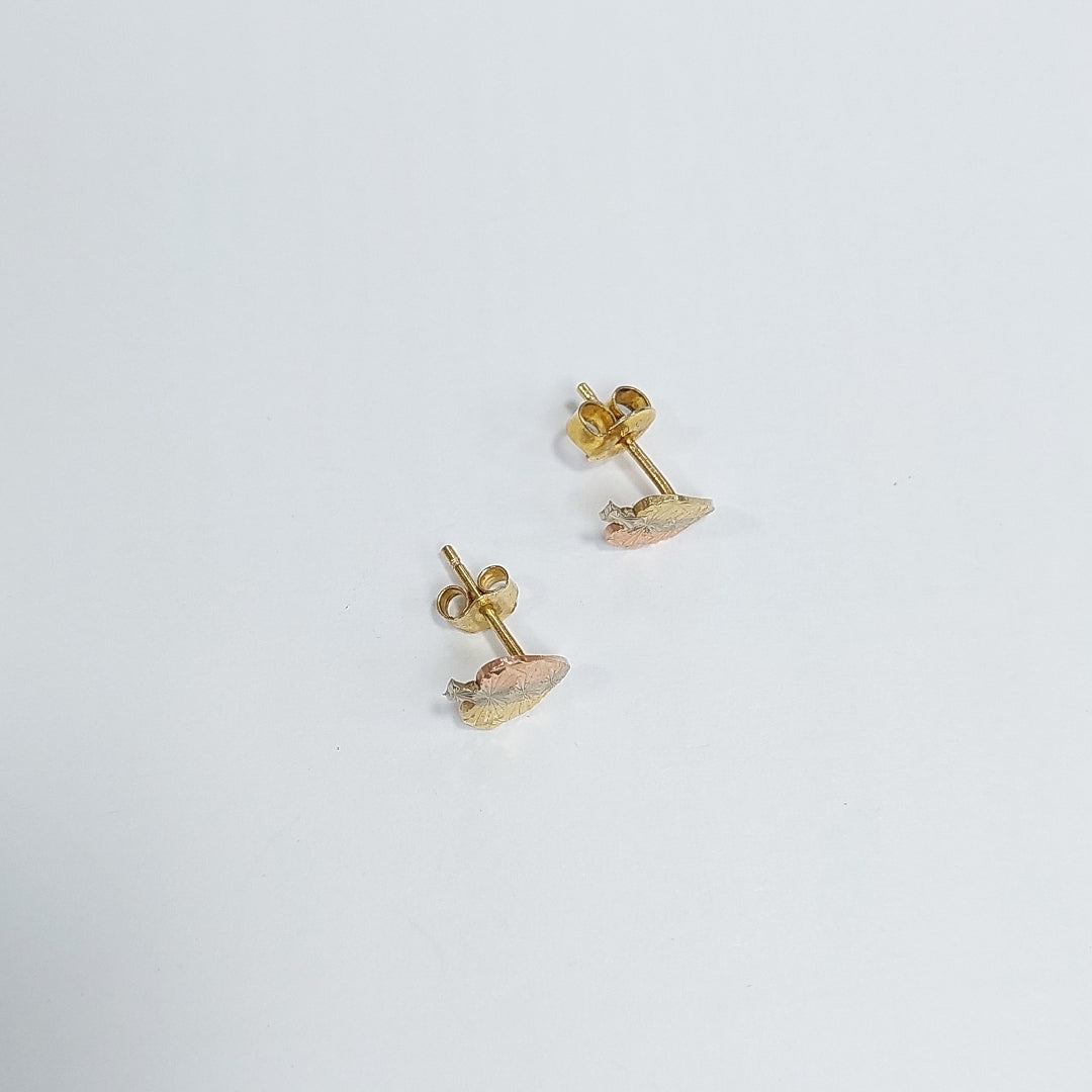 BROQUELES PAR ORO, ORO COMBINADO 14 K 1.2 GRMS (SEMINUEVO)