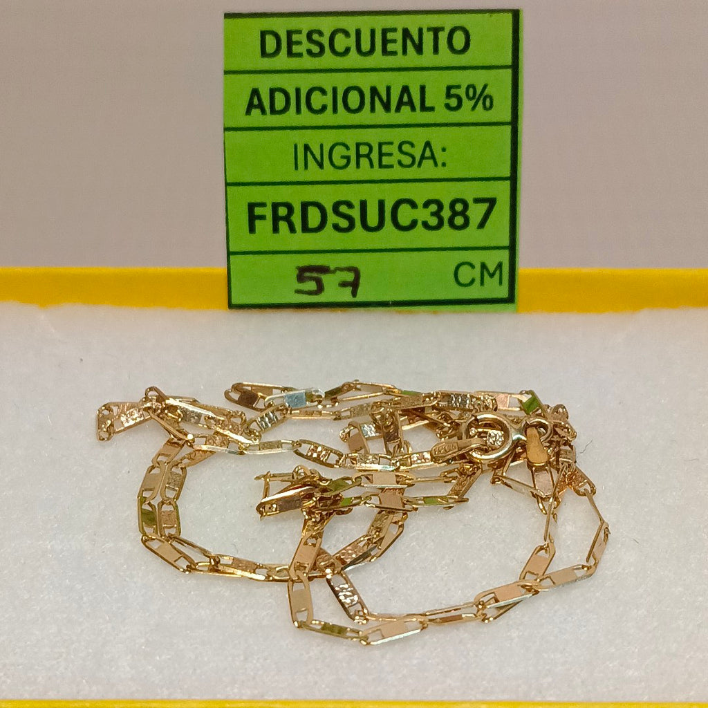 CADENA ORO COMBINADO 10 K 3,00 GRMS (SEMINUEVO)