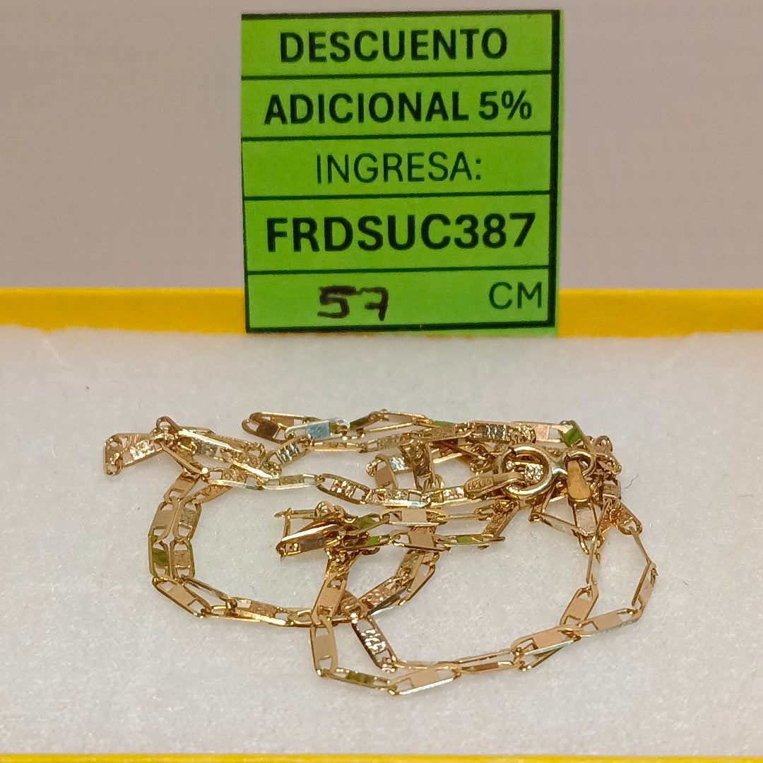 CADENA ORO COMBINADO 10 K 3,00 GRMS (SEMINUEVO)