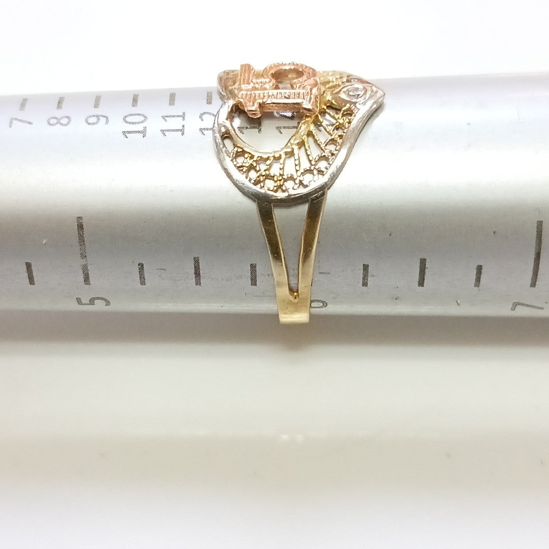 ANILLITO ORO COMBINADO 14 K 1,20 GRMS (SEMINUEVO)