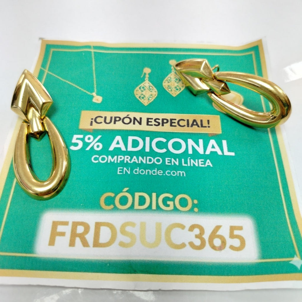 ARETES PAR ORO 14 K 17,80 GRMS (SEMINUEVO)