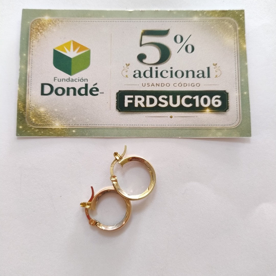 ARRACADAS PAR ORO 10 K 2 GRMS (SEMINUEVO)
