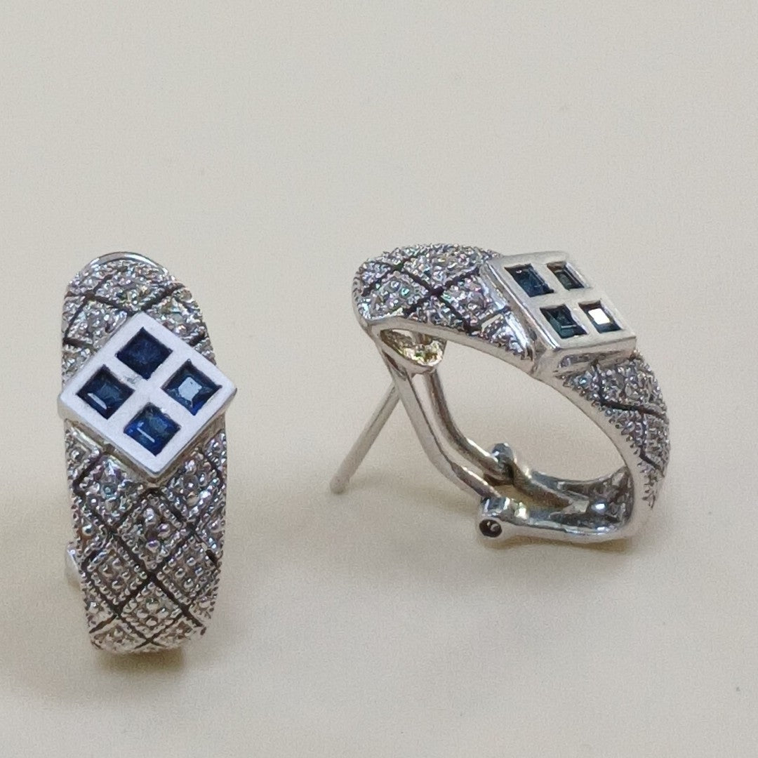 ARETES PAR ORO, ORO BLANCO 14 K 6.3 GRMS (SEMINUEVO)