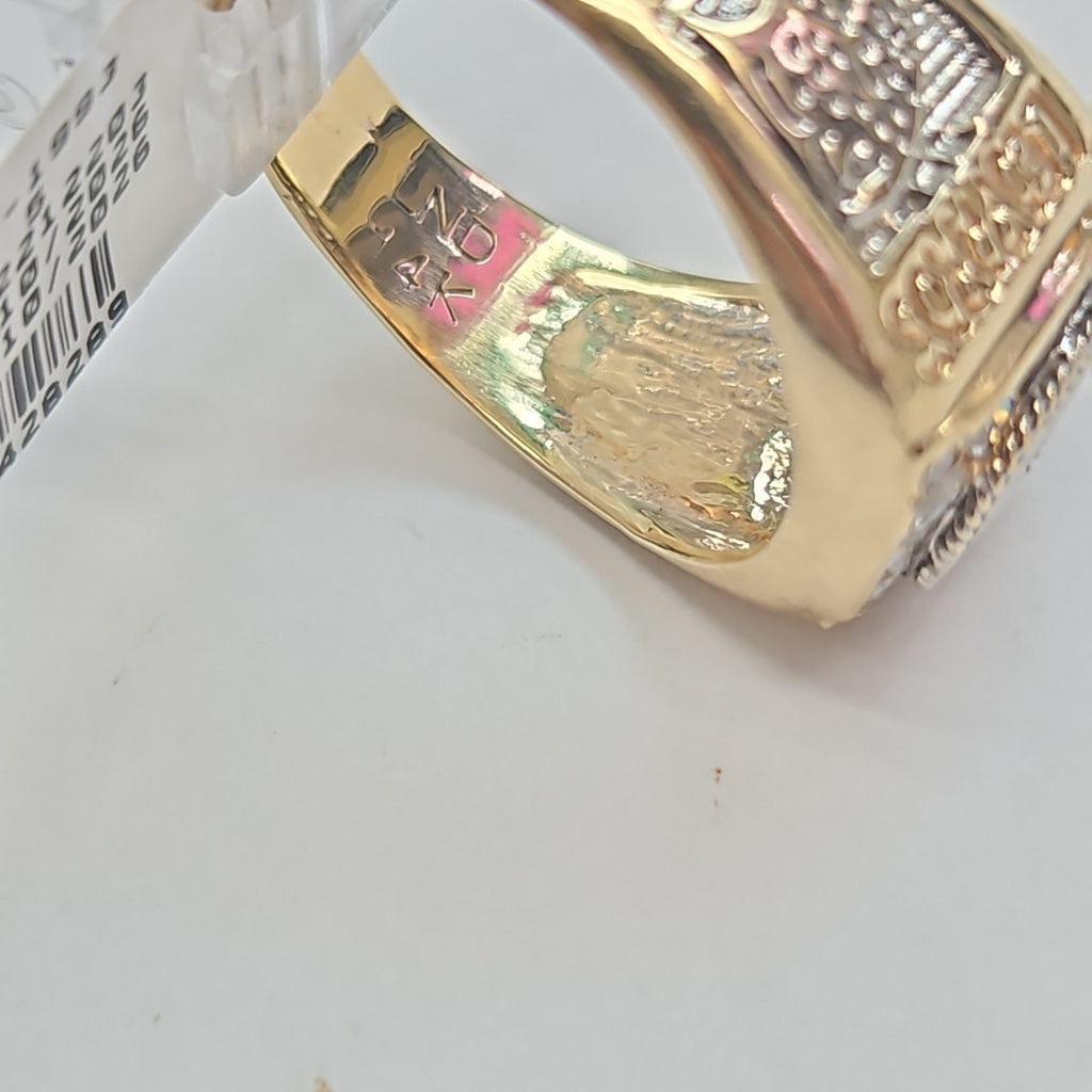 ANILLO DE GRADUACIÓN ORO 10 K 9.8 GRMS (SEMINUEVO)