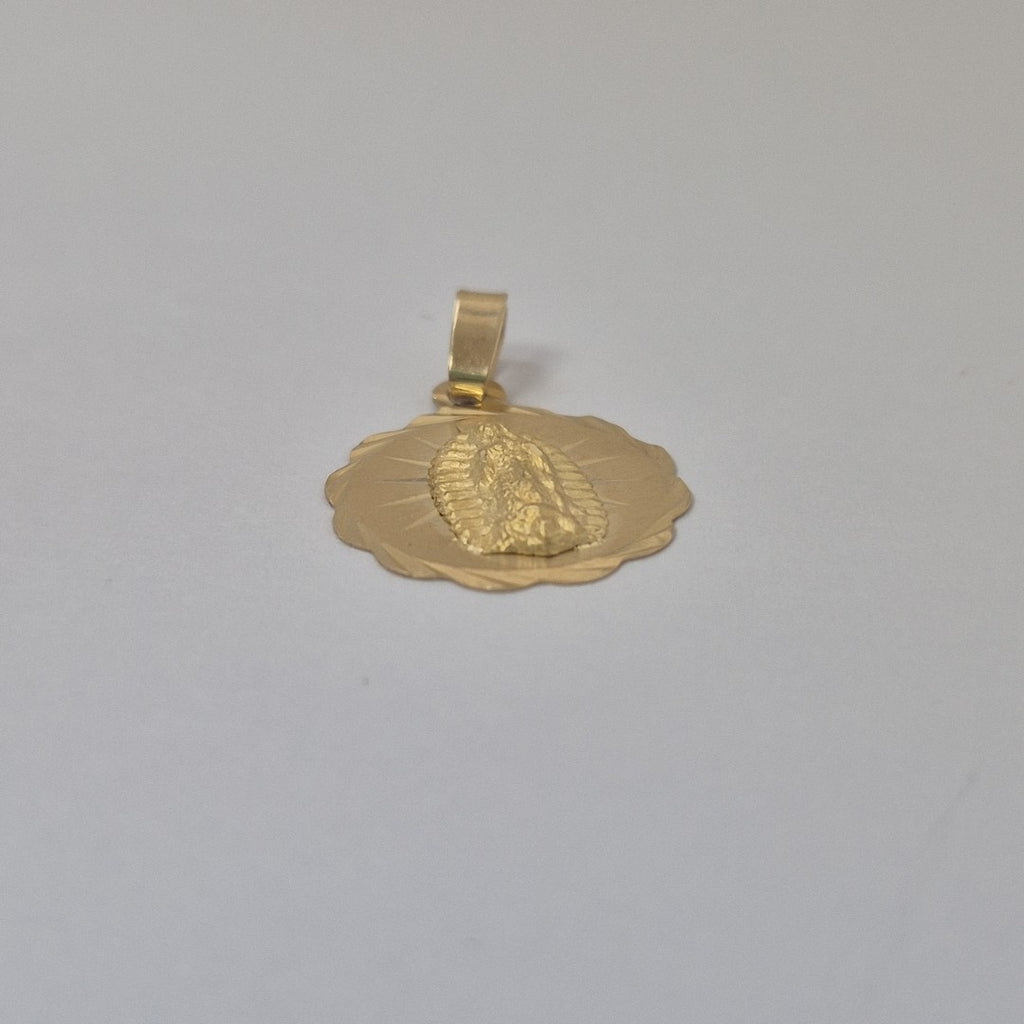 DIJE MEDALLA RELIGIOSA 14K 0.8 GR (NUEVO)
