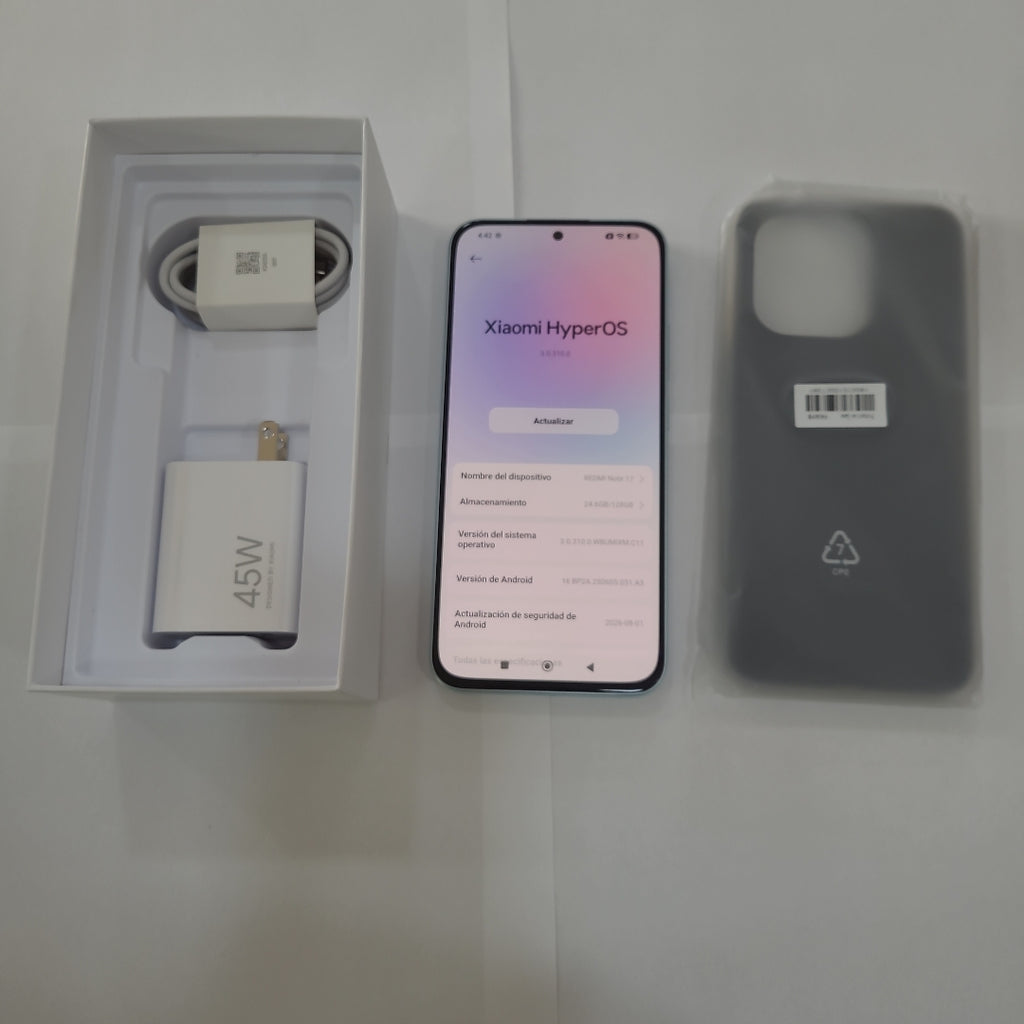 CELULAR XIAOMI REDMI NOTE 17 26012RN62L (2026) 128 GB 6 GB RAM (SEMINUEVO)