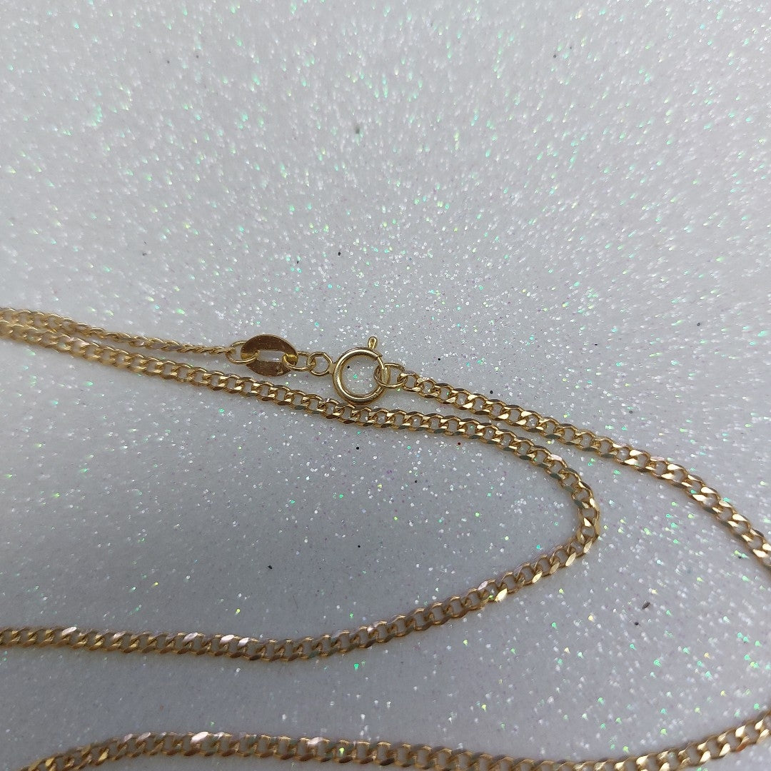 CADENAS TEJIDO BARBADA ORO 10K 50 CM 3.4 GR (NUEVO)