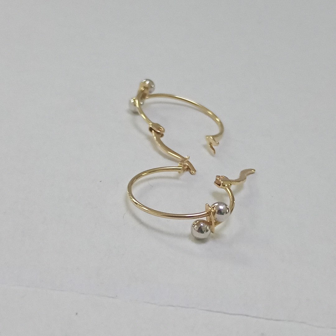 ARRACADAS PAR ORO 14 K 1,50 GRMS (SEMINUEVO)