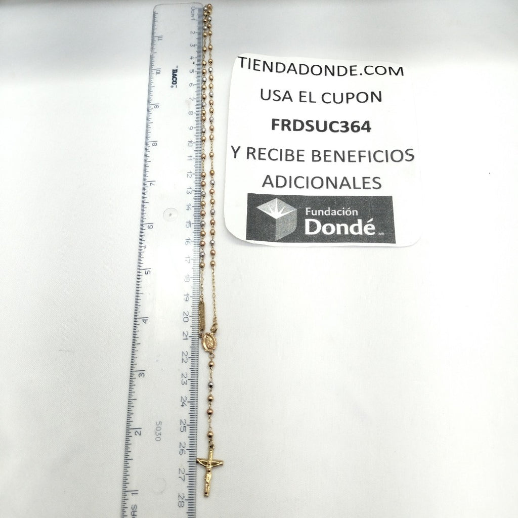 ROSARIO ORO, ORO COMBINADO 14 K 7.7 GRMS (SEMINUEVO)